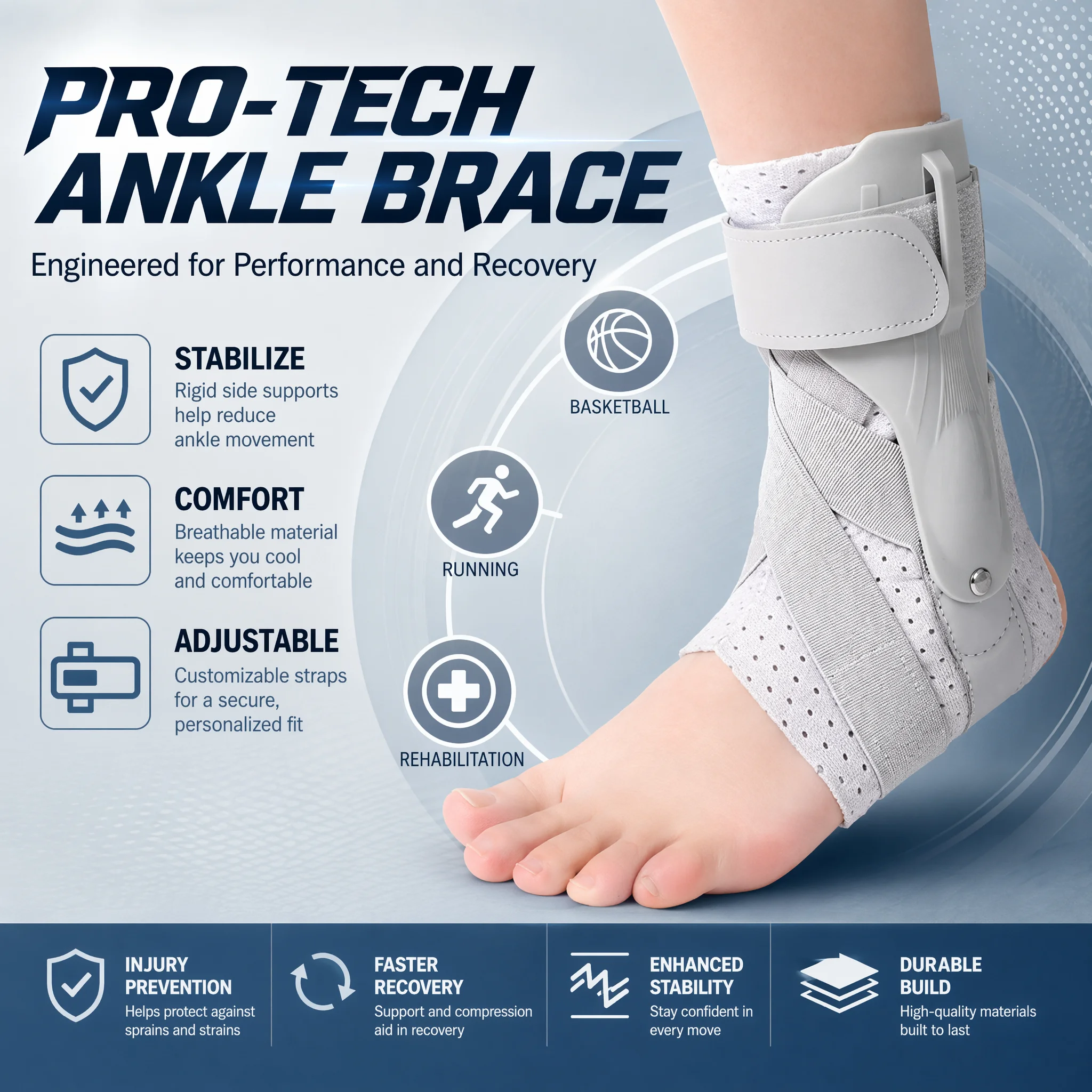 دعامة الكاحل مع مثبتات جانبية، - مراجعة Ankle Mobility Band وسعره
